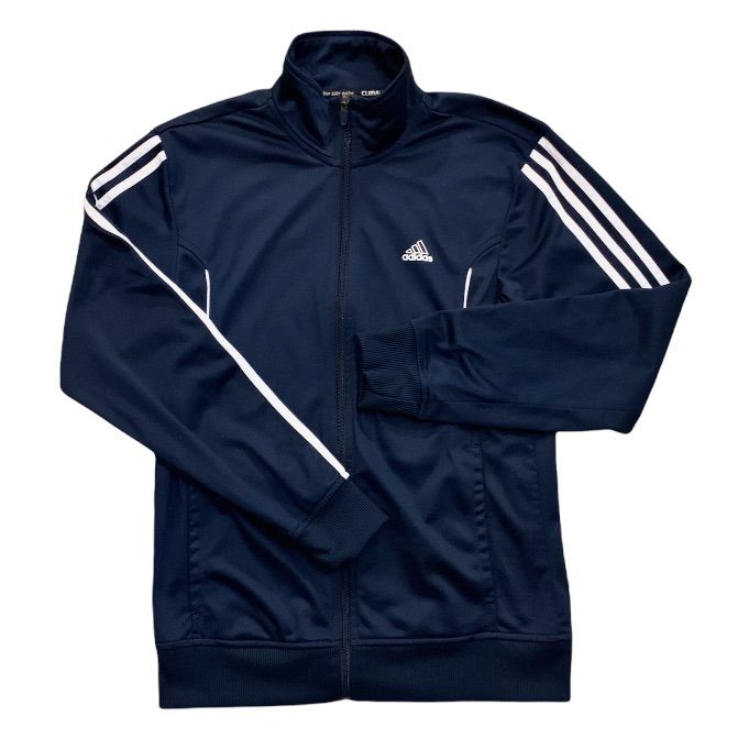 Adidas Climalite Essentials 3-Stripe Jacket Featuring Full Zip-Up Front, & Dual Front-Side Pockets Size: Men’s Small Perfect Condition Nwot Adidas Zip Up, Adidas Climalite, Adidas Jackets, Adidas Blue, Striped Jacket, Really Cute Outfits, Blue Adidas, Zip Up, Adidas Men