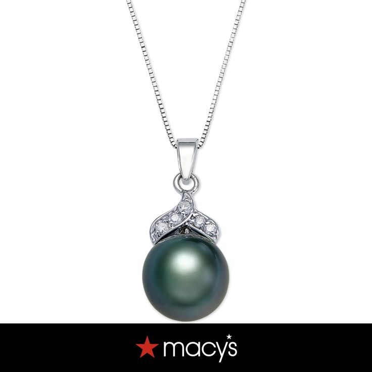 in stock Tahitian Pearl Necklace For Formal Occasions, Tahitian Pearl Necklace For Formal Events, Tahitian Pearl Necklace For Formal Wear, Luxury Tahitian Pearl Jewelry With Diamond Accents, Fine Jewelry Tahitian Pearl Necklace For Anniversary, Tahitian Pearl Fine Jewelry Necklace For Anniversary, Tahitian Pearl Necklace For Anniversary, Formal White Gold Jewelry With Tahitian Pearl, Fine Jewelry With Tahitian Pearl And Diamond Accents