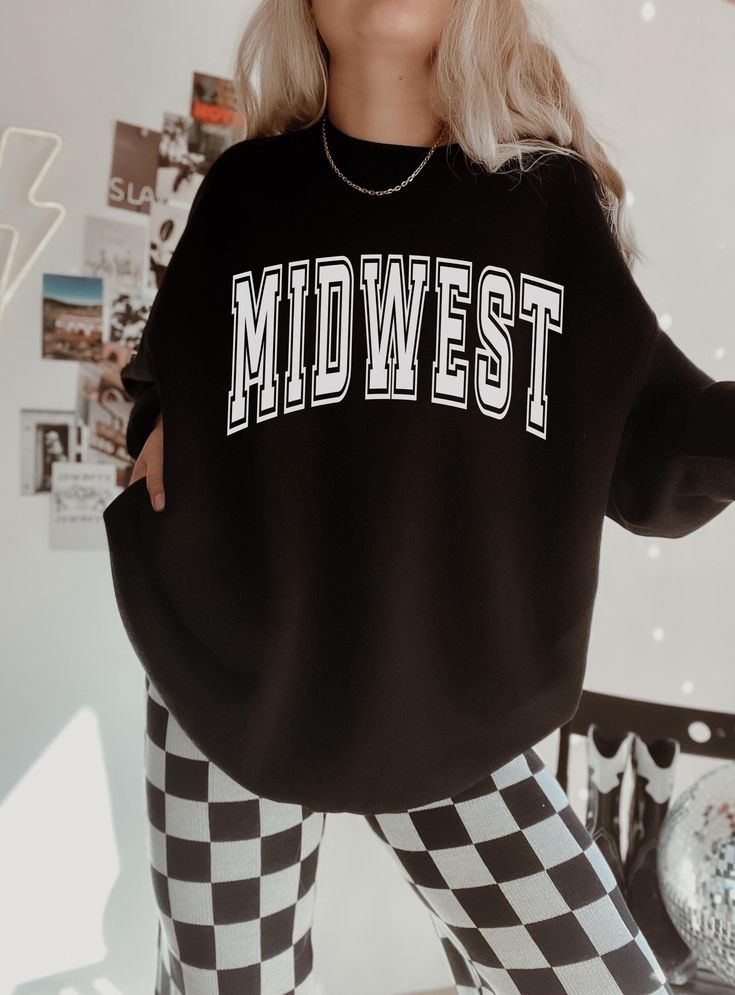 Our Sweatshirts are a UNISEX FIT, if you would like a tighter fit please consider SIZING DOWN. We recommend the looser fit as that's how it's meant to worn, but we're all rebels here so do as you please :)  *SWEATSHIRT SIZE GUIDE :  (in inches)          S M  L XL  2XL Full Body Length 26 27 28 29  30 Sleeve Length       33 34 35 36  37 Body Width         20 22 24  26  28 **50% poly 50% cotton **Can be worn oversized by ordering 2 sizes up. ** Can be cut for a cropped look ** High quality printed design *CARE INSTRUCTIONS: **Machine washable/dryer safe **Long lasting, direct to garment printed design *SHIPPING TIMES: **Our items are individually made with love for each of our buyers. Items ship in 1-7 business days (typically 1-3). If you love this sweatshirt; check it out the rest of our s Oversized T-shirt With Ribbed Cuffs For College, Oversized Tops For Fall With School Spirit, Oversized Tops For School Spirit In Fall, Oversized College Style Tops For Fall, Oversized Tops For Fall College Style, Sporty Long Sleeve T-shirt For Campus, Oversized Sporty T-shirt For Fall, Oversized College Style Sweater For Fall, Collegiate Oversized Tops For Loungewear