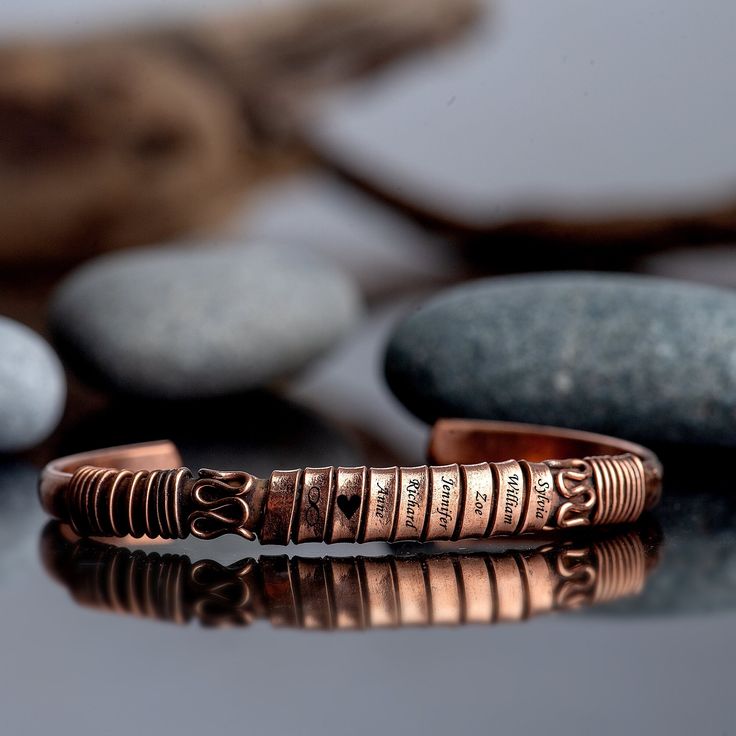 Copper Wire Wrapped Cuff Men Bracelet Wire Wrap Bangle Unisex Bracelet Oxidized Copper Bangle Cuff Bangle Bracelet For Gift for Him Meterial:Copper Adjustable Lenght Benefits of Wearing Copper Jewelry: It is very beneficial, especially for men... Copper works with iron to help the body create red blood cells. It also helps keep blood vessels, nerves, immune system and bones healthy. Copper also plays a role in iron absorption It is known to help reduce inflammation, arthritis, headaches and impr Wire Wrapped Bangles, Oxidized Copper, Men Bracelet, Cuff Bangle Bracelet, Unisex Bracelets, Bangle Designs, Cuff Bangles, Copper Jewelry, Wire Wrap