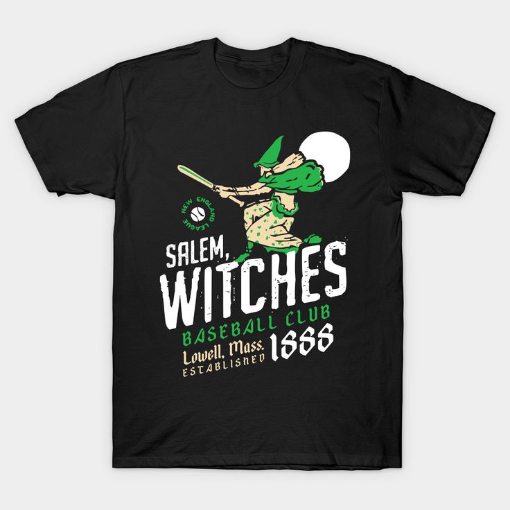 The Salem Witches were a baseball team of the New England League, a minor league in American major league baseball. The team played a total of five non-consecutive seasons using the "Witches" moniker. Salem also hosted the New England League Salem Fairies (1887) and Salem (1891–1892), as well as Salem of the New England Association (1895). Salem first had a team in the 1884 Massachusetts State Association -- Choose from our vast selection of Crewneck and V-Neck T-Shirts to match with your favori Baseball Season Cotton Jersey With Team Logo, Cotton Baseball Jersey With Team Logo For Baseball Season, Sports Fan Baseball Jersey For Baseball Season, Cotton Baseball Jersey With Team Logo, Baseball Fan Jersey For Baseball Season, Collegiate Baseball Jersey With Graphic Print For Fans, Baseball Season Fan Merchandise Jersey With Team Logo, Graphic Print Baseball Jersey For Fans, Fan Apparel Baseball Jersey With Graphic Print