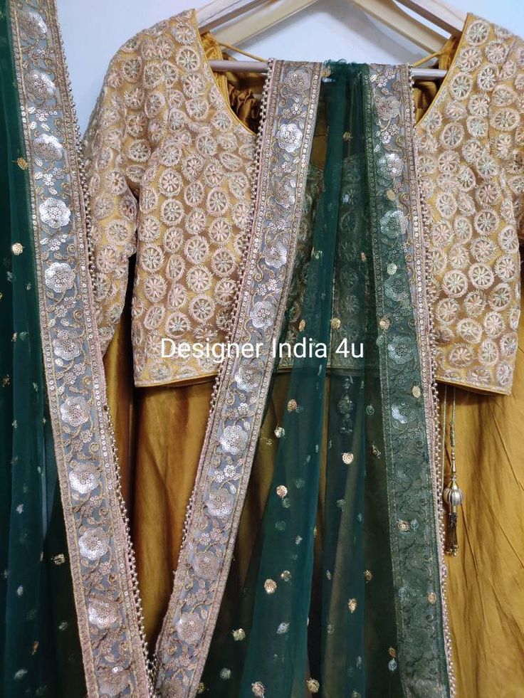 This is a made to order Lehenga Choli dupatta. I make it exclusively for my customers by using designer fabrics. I will only make it after you confirm your required size details. Handling time, don't worry, just tell me, I will process it accordingly and deliver on or before a delivery date you mention. Lehnga made with Tafta silk fabric. Blouse made with embroidered fabric. Dupatta is in Net with embroidery lace border on all sides of it. Dupatta is decorated with sequence work all over as show Unstitched Lehenga With Blouse For Eid, Semi-stitched Chanderi Lehenga With Gota Work, Festive Semi-stitched Dola Silk Lehenga, Semi-stitched Dola Silk Lehenga For Festive Occasions, Festive Semi-stitched Lehenga In Dola Silk, Eid Art Silk Lehenga With Unstitched Blouse, Festive Kundan Fitted Dupatta, Festive Unstitched Lehenga With Blouse, Festive Dola Silk Lehenga With Gota Work