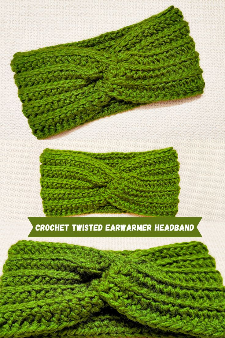 crochet twisted ear warmer headband pattern