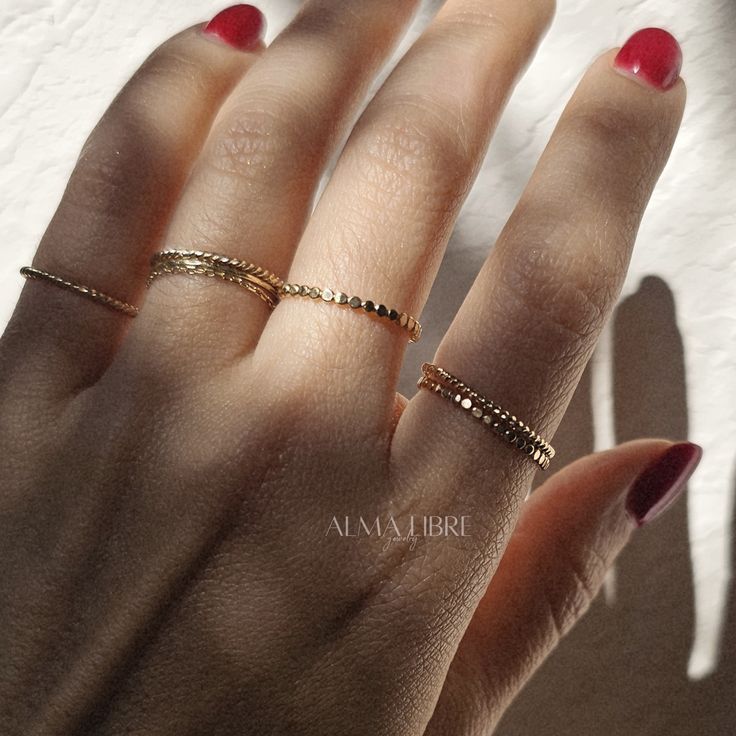 Elevate your style with our handcrafted 14k gold-filled stacking ring. Each ring is meticulously crafted, ensuring that every piece carries the artistry of handmade excellence. The result? A one-of-a-kind ring, as unique as you. This can be your everyday ring. Handcrafted in USA Sold by one ring DETAILS: Material: 14/20 Gold filled Dimensions: Width 1.4mm Note: As each piece is totally handcrafted dimensions and shapes can slightly vary ensuring no two are exactly alike. Extraordinary Jewelry, Dot Ring, Everyday Ring, Gold Bond, Everyday Rings, One Ring, Oils For Skin, Stacking Ring, Gold Filled Jewelry