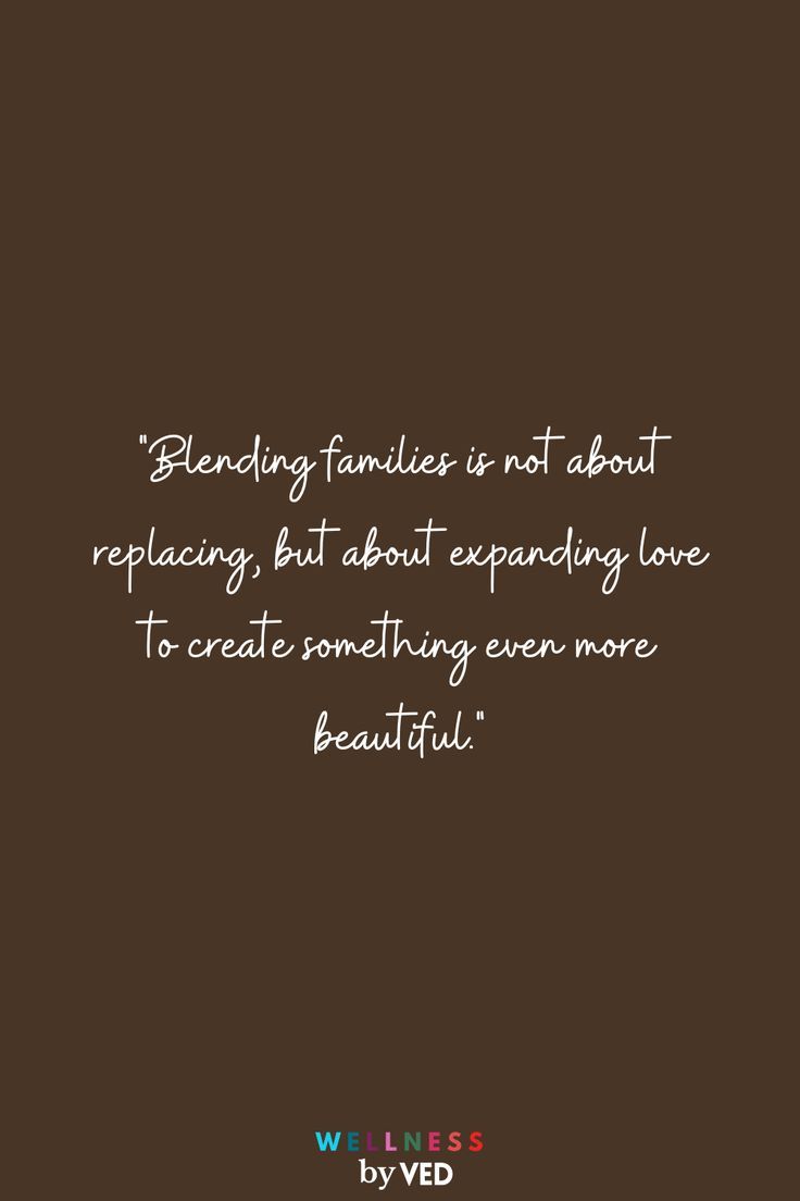 a brown background with the words, blending families is not about replacing but about engaging love to create something even more beautiful