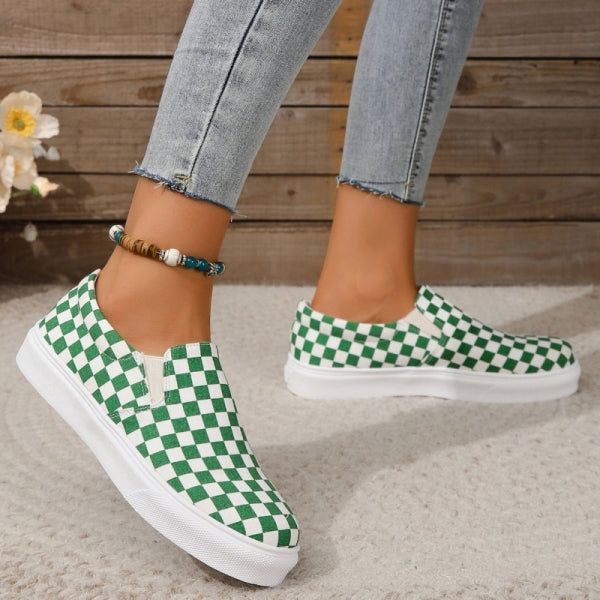 Material Rubber Style Casual Daily Element Printing Shoes Closure Type Slip-on Shoes Toe Type Round Shoes Type Comfortable Size(in) Foot Length US6EU36 9.1 US6.5EU37 9.3 US7.5EU38 9.4 US8.5EU39 9.6 US9EU40 9.8 US9.5EU41 10 US10.5EU42 10.2 US11EU43 10.4 Size(cm) Foot Length US6EU36 23 US6.5EU37 23.5 US7.5EU38 24 US8.5EU39 24.5 US9EU40 25 US9.5EU41 25.5 US10.5EU42 26 US11EU43 26.5 Tips: Due to the many variations in monitors the color in the image could look slightly different please take physical Comfortable Green Slip-on Sneakers With Round Toe, Comfortable Green Canvas Shoes With Round Toe, Casual Green Closed Toe Slip-ons, Green Flat Heel Canvas Shoes, Spring Platform Canvas Shoes With Closed Toe, Green Casual Flat Heel Canvas Shoes, Casual Green Canvas Shoes With Round Toe, Casual Ankle-high Synthetic Canvas Shoes, Casual Ankle-high Canvas Shoes