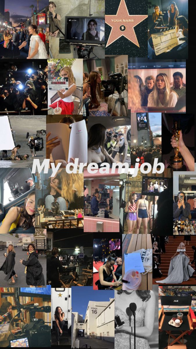 a collage of photos with the words my dream job