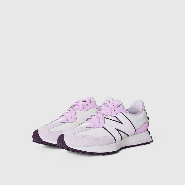 FIGS® | New Balance Shoes Deliver All-Day Comfort, Non-Stop Performance and Serious Style. Get Free Shipping On Orders $50+! | Unisex Lavender Haze FIGS | New Balance 327 New Balance Purple Sneakers With Air Cushioning, Purple New Balance Sneakers With Cushioned Footbed, Luxury Purple New Balance Sneakers, Purple Lace-up New Balance Sneakers, Casual Purple New Balance Running Shoes, New Balance 327, Lavender Haze, Balance Shoes, Awesome Shoes