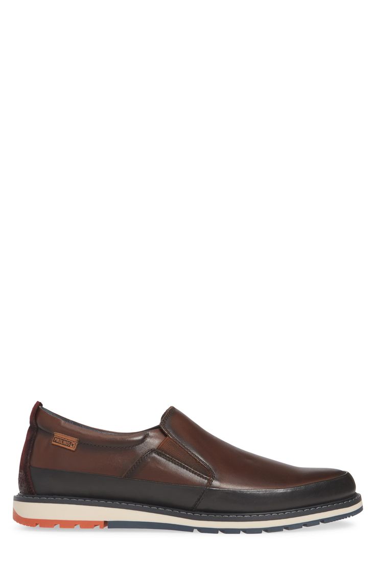 A contrast sole provides a fresh finish for a streamlined loafer fashioned from smooth, burnished leather. Style Name:Pikolinos Berna Venetian Loafer (Men). Style Number: 5645005. Brown Moc Toe Loafers With Contrast Sole, Brown Slip-on Loafers With Contrast Sole, Brown Slip-on Moccasins With Contrast Sole, Brown Moccasins With Contrast Sole For Formal Occasions, Formal Brown Moccasins With Contrast Sole, Modern Slip-on Moccasins With Leather Lining, Leather Slip-ons With Textured Sole For Business Casual, Modern Brown Slip-ons For Business Casual, Modern Brown Slip-ons With Stitched Sole