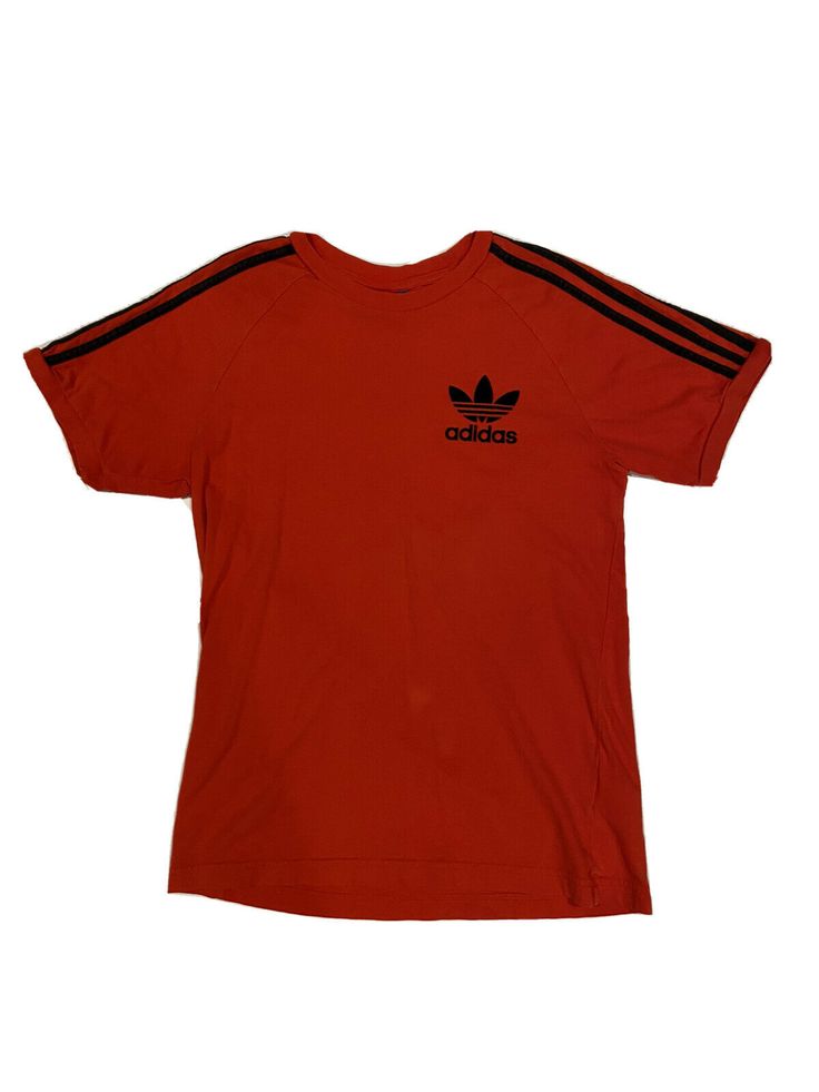 Adidas Athletic T Shirt Orange Mens Size Small Good Condition. Condition is "Pre-owned". Shipped with USPS First Class. Basic Adidas T-shirt With Three Stripes, Adidas Basic T-shirt With Three Stripes, Basic Adidas T-shirt For Streetwear, Adidas Red Top With Three Stripes, Red Adidas Tops With Three Stripes Branding, First Class, Adidas, Mens Graphic Tshirt, Orange