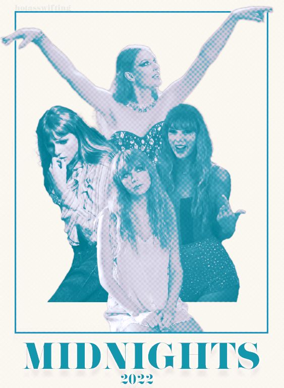 the poster for midnight girls shows three women with their arms in the air and one woman holding