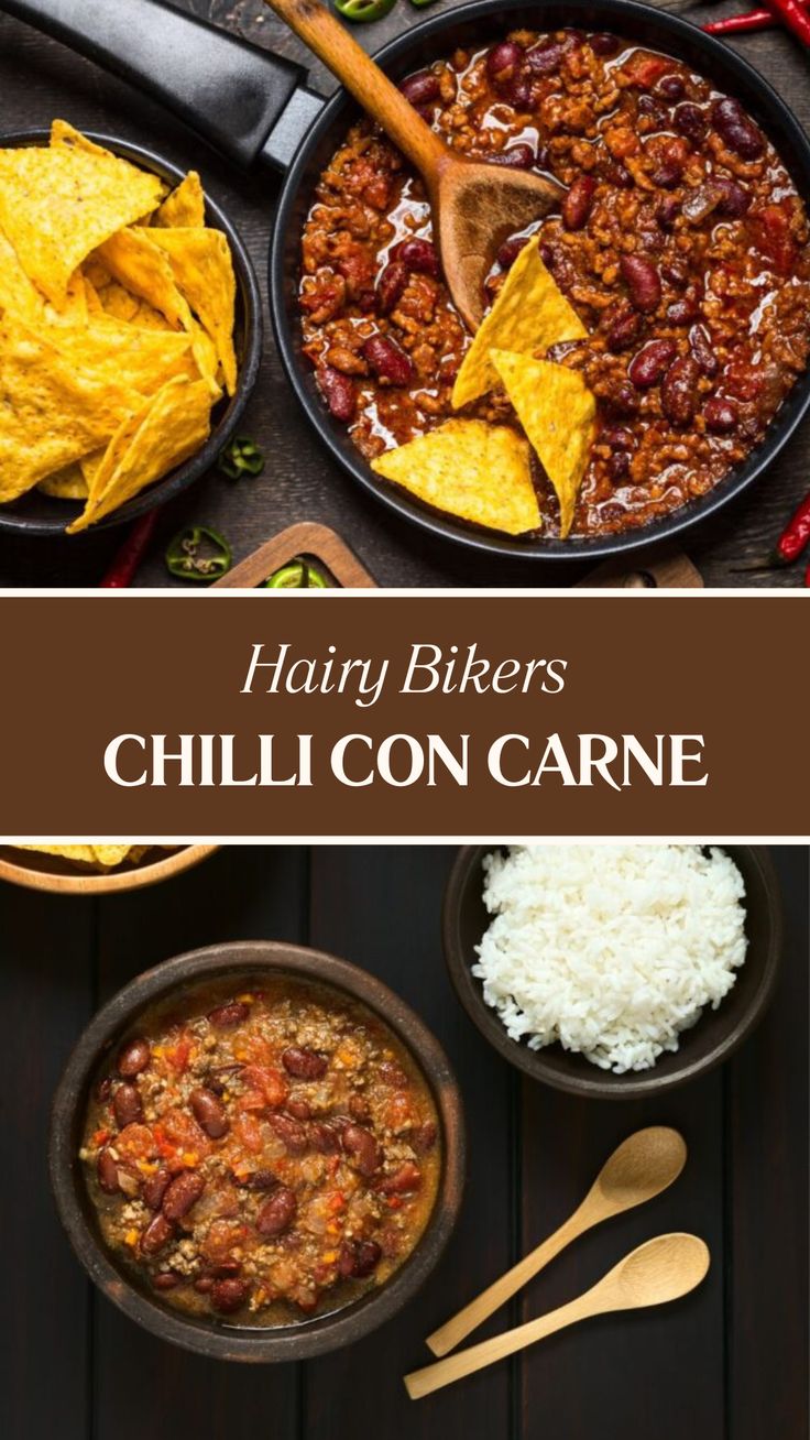 Hairy Bikers Chilli Con Carne Best Chili Con Carne Recipe, Chilli Con Carne Slow Cooker, Mexican Chilli Con Carne, Chillies Recipes, Best Beef Chili, Best Chilli Recipe, Easy Chilli Con Carne, Chilli Beef Recipe, Crispy Chilli Beef