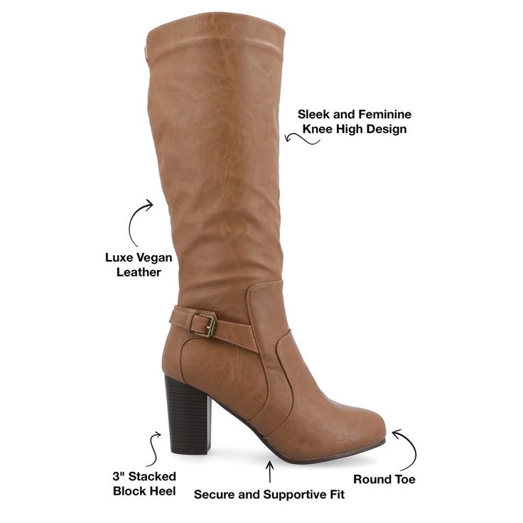 Steal the show this season in heeled boots by Journee Collection. These stylish boots feature tall faux leather shafts that rise mid-calf. At Journee Collection our boot styles will have your outfit looking even better than before. They will give you that finishing touch that will have your outfit looking straight out of a magazine. Mid-calf Heeled Boots With Reinforced Heel, Fall Season Mid-calf Boots Medium Width, Fall Season Medium Width Mid-calf Boots, Wide Calf Knee-high Platform Boots For Fall, Fall Wide Calf Knee-high Platform Boots, Wide Calf High Ankle Faux Leather Boots, Wide Calf Mid-calf Boots With Reinforced Heel, Tall Mid-calf Boots With Stacked Heel And Round Toe, Fall Medium Width Mid-calf Heeled Boots