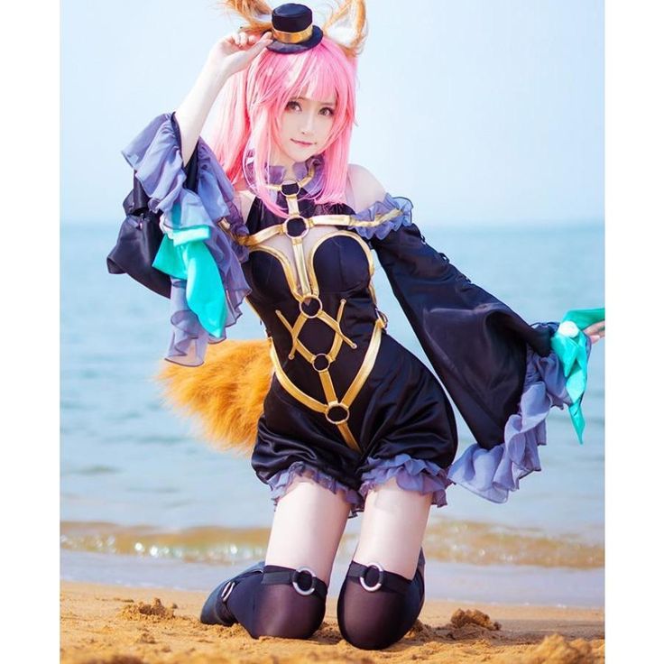 Fate EXTRA Black Magician Tamamo no Mae Uniform Outfit Anime Cosplay Costumes is only 89.00, shipping all over the world. Fate Cosplay, Magician Costume, Nurse Cat, Outfit Anime, Tamamo No Mae, Fate Extra, Anime Party, Idee Cosplay, Short Hair Wigs