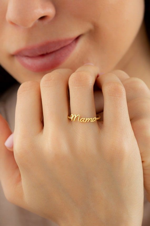 Mothers Day Gift Jewelry 10k 14k 18k Solid Gold Mama Ring | Etsy Custom Name Yellow Gold Ring, Personalized Gold Birthstone Ring In 14k, Personalized 14k Gold Birthstone Ring, Dainty 14k Gold Engraved Ring For Anniversary, Hallmarked Ring For Mother's Day Anniversary, Hallmarked Ring For Anniversary And Mother's Day, Hallmarked Ring For Anniversary On Mother's Day, Gold Birthstone Ring For Mother's Day Birthday, Gold Birthstone Ring For Birthday And Mother's Day