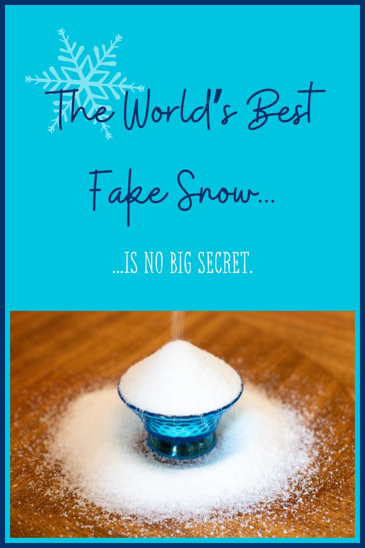 the world's best fake snow is no big secret, and it doesn't look real