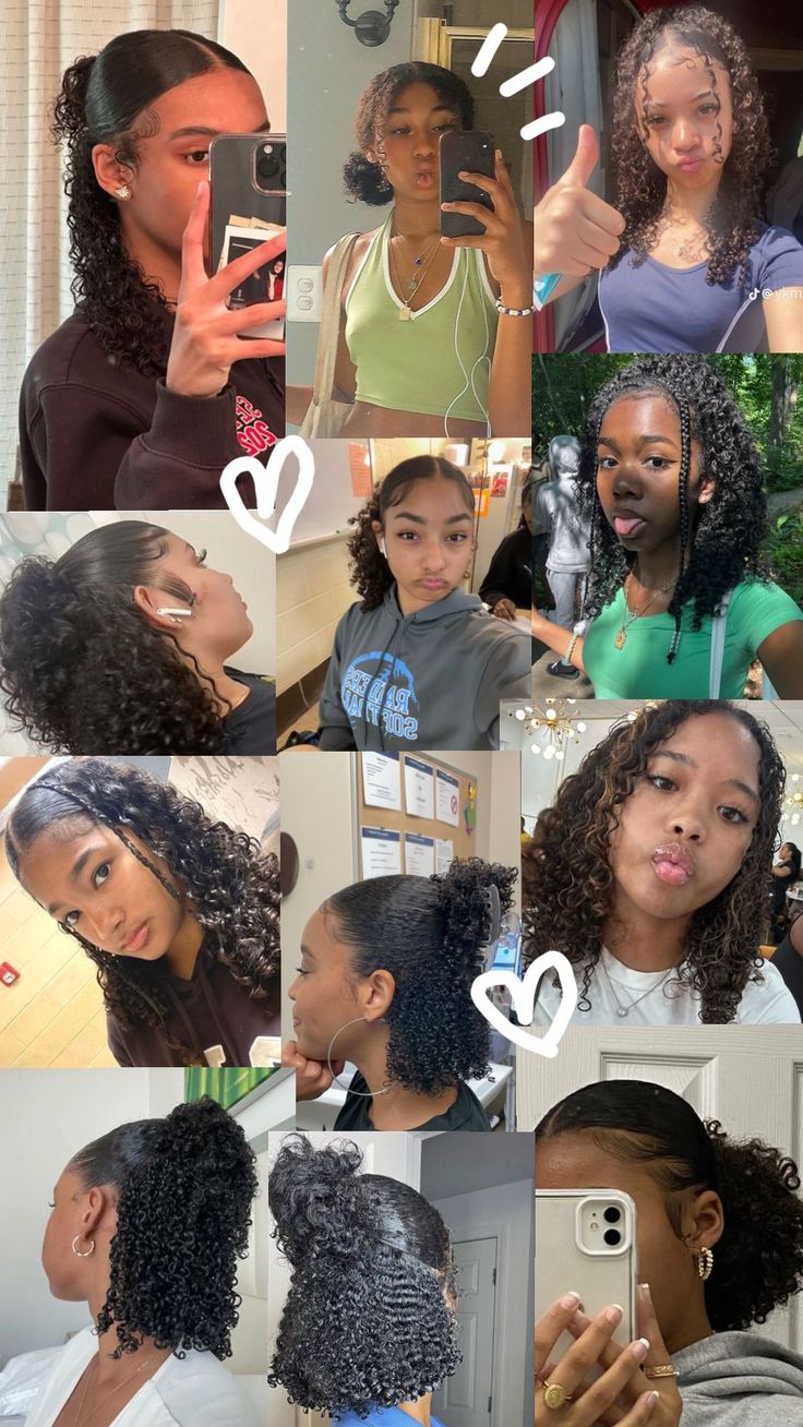 Hairstyles I love!!!🩷 #blackgurlmagic #hairinspo #ootd #selfcareaesthetic #preppy 💫🐚🧸 Simple Easy Curly Hairstyles, Protective Natural Hairstyles For Black Women Short Hair, Curly Hairstyles For Black Women Type 4, Perm Hairstyles For Women Black, Best Hairstyles For Picture Day, Zigzag Curly Hairstyles, Things To Do With Natural Hair, Cute Curly Hairstyles Y2k, Cute Curly Hairstyles For The Beach