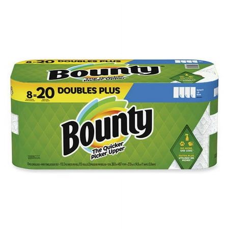 a roll of bounty toilet paper on a white background