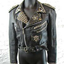 Long Haul Merchants on Storenvy Spiked Jacket, Dragon Character, Punk Jacket, Denim Coat Women, Studded Leather Jacket, Fashion Goals, Luxury Wear, Genuine Leather Jackets, Biker Style