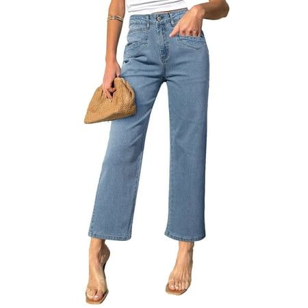 Brand: Dokotoo Welcome to Dokotoo, have a good shopping! Dokotoo is a brand that focuses on fashion for women. Women's Wide Leg Jeans High Waisted Stretchy Jeans Straight Leg Cropped Ankle Denim Pants with Slant Pockets ITEM FEATURE 1 Loose straight jeans for women. 2 Womens high waist baggy jeans. 3 Women's Slant Pockets wide leg jeans. 4 Womens relaxed fit stretch jeans. 5 Casual crop wide-leg jeans for women. 6 Women boyfriend denim pants. ITEM INFO 1 Package: 1 X Women's Wide Leg Jeans with Cropped Wide Leg Jeans, Shopping Party, Boyfriend Denim, Jeans High Waisted, Club Night, Stretchy Jeans, Baggy Jeans, Jeans Straight Leg, Stretch Jeans