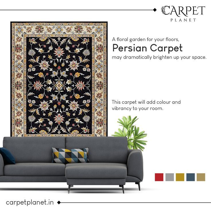 an advertisement for carpet planet featuring a couch and rug with the caption persian carpet