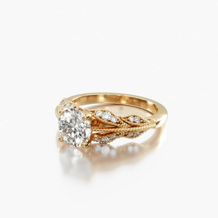 a rose gold engagement ring with an oval diamond