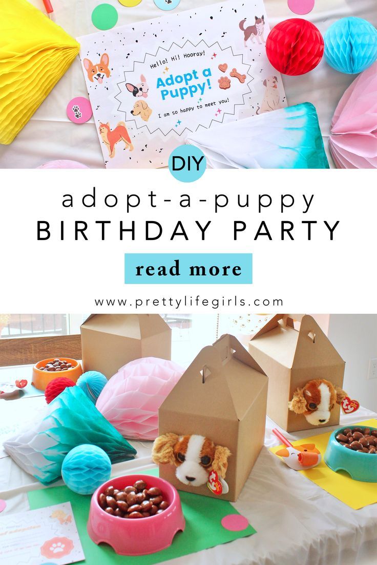 adopt a puppy birthday party ideas Adopt A Puppy Birthday Party Invitations, Dog Goody Bags Puppy Party, Make Your Own Collar Puppy Party, Animal Rescue Birthday Party Ideas, Make A Collar Puppy Party, Adopt A Pet Party Ideas, Adopt A Puppy Birthday Party Cute Ideas, Adopt A Puppy Party Ideas, Puppy Birthday Party Decorations