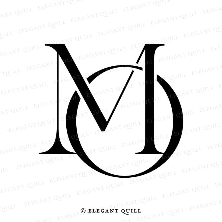 the letter m is made up of two letters, one in black and one in white