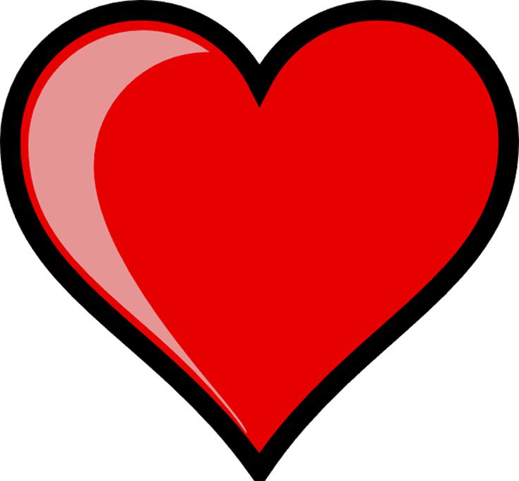 a red heart on a white background