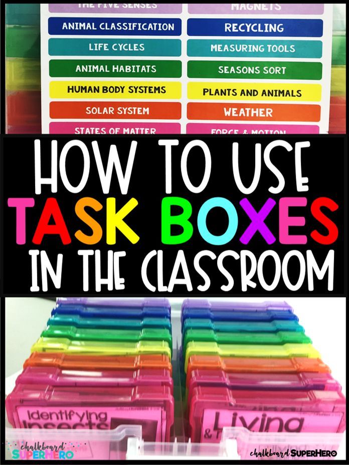 how to use task boxes in the classroom