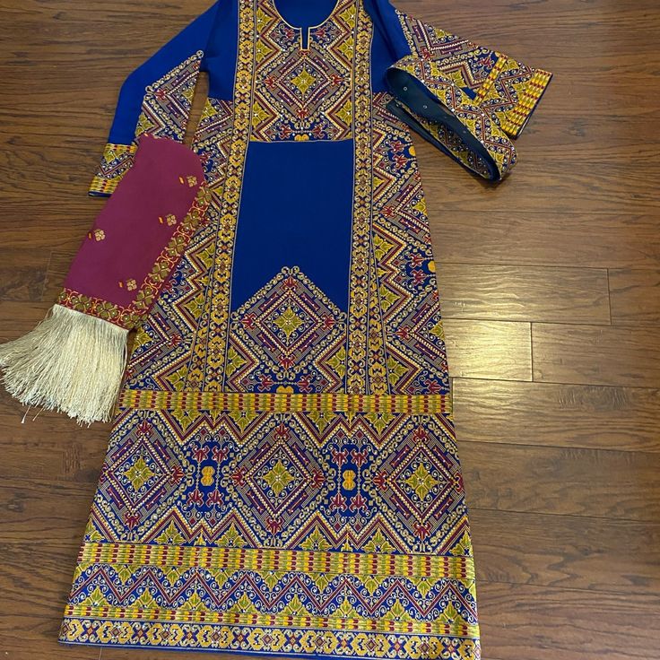 Palestinian Dress Made Custom Now Selling Only Worn Once! In Perfect Condition Swipe Right To See It On The Body And How It Was Styled! Also Have A Matching Dress For In Kids 10-12 Size Message For Pictures On That Or Check Closet For Separate Listing! Fitted Multicolor Kaftan With Traditional Patterns, Fitted Embroidered Dress With Traditional Multicolor Patterns, Fitted Embroidered Dress With Multicolor Traditional Patterns, Festive Long Sleeve Dresses With Motifs, Traditional Fitted Dress With Motifs, Ceremonial Long Sleeve Dresses With Dupatta, Fitted Long Sleeve Dresses With Motifs, Fitted Multicolor Embroidered Kaftan, Fitted Embroidered Multicolor Kaftan