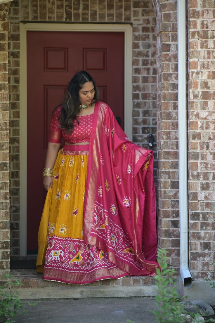 Elevate your ethnic wardrobe with our exquisite Dola Silk Lehenga. This luxurious ensemble combines the rich texture of Dola silk with the timeless beauty of Kalamkari art, making it perfect for festive occasion and wedding Blouse will have 3 to 5 inches of extra allowance Model is wearing size XL or 42 size. Disclaimer:The actual color may vary slightly due to different screen calibration.Since this product is handwoven, there might be slight irregularities and unevenness in the weave, pattern or selvedge. But isn't it wonderful that nobody else will ever own this beauty, handcrafted just for you Isn't It Wonderful, Kalamkari Art, Wedding Blouse, Art Making, Weave Pattern, Silk Lehenga, Saree Dress, Rich Textures, Vintage Bags