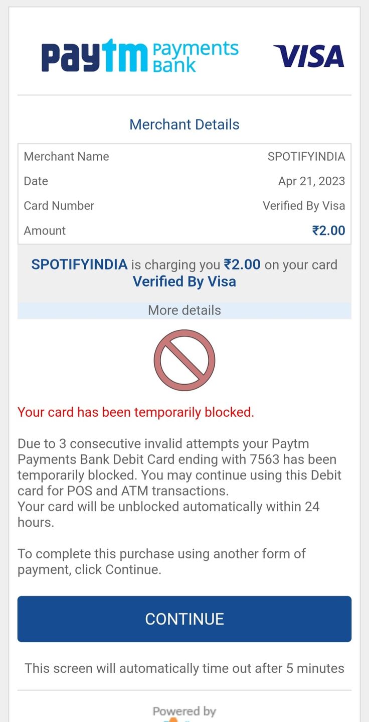 the paytm visa card is being displayed in this screenshote screen capture from an iphone