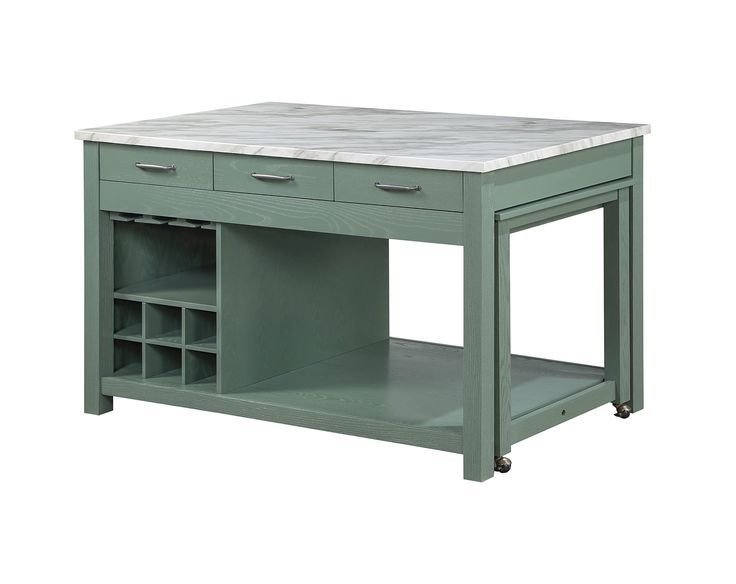 PRICES MAY VARY. Includes: One (1) Kitchen Island; Comes with assembly instructions Farmhouse style; Multi functional storage Materials: Acacia wood, MDF and Ash veneer Faux marble table top Item Measurements: 36"H x 60 to 104"W x 36"D Extendable Kitchen Island, Marble Top Kitchen Island, Kitchen Island Trolley, Marble Kitchen Island, Homes Inside, Marble Home, Wood Kitchen Island, Counter Height Dining Table, Table Extensible