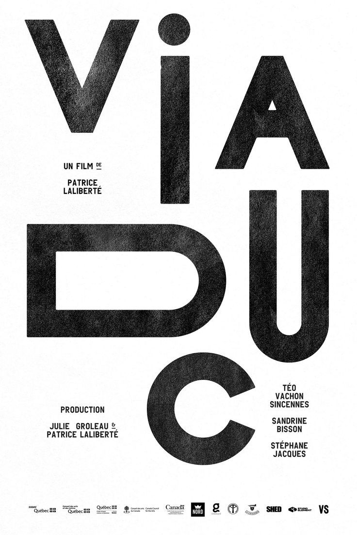 a poster with the words via du c on it