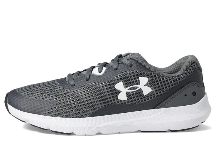 Look sporty and stylish wearing the Under Armour® Surge 3 Shoes..Textile and synthetic upper..Textile lining and insole..Lightweight and breathable..Round toe silhouette..Lace-up closure..Synthetic outsole..Imported..Double button pull through stud closure. Under Armour Sneakers, 3 Shoes, Casual Sneakers Women, Pull Through, Sportswear Women, Sneaker Collection, Personal Shopping, Women's Sneakers, Casual Sneakers