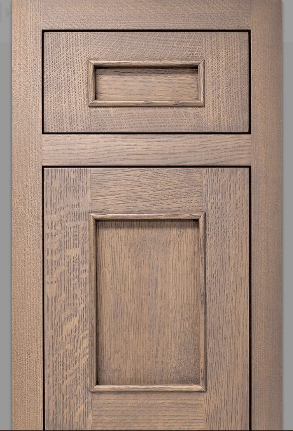 a close up view of a wooden cabinet door