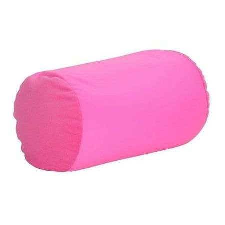 a pink pillow on a white background