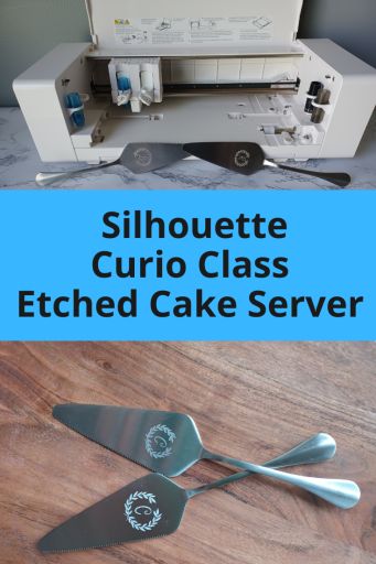 the silhouette curio class is attached cake server