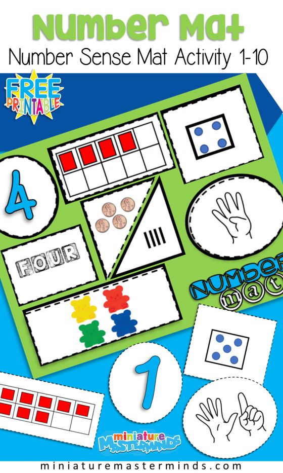 a number mat with numbers and symbols on it for kids to practice their counting skills