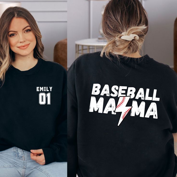 Elevate your game day style with our Custom Baseball Mom Hoodie. This isn't just any sweatshirt - it's a personalized tribute to the love and support you show as a baseball mom. Whether it's for Mother's Day or any day, this custom gift is a home run. Featuring your chosen name and number, it's a one-of-a-kind expression of your pride. Stay cozy and stylish on the sidelines or in the stands with this must-have baseball mom sweater. Order yours today and wear your support with pride! Welcome to V Baseball Hoodie Ideas, Sports Team Name Black Sweatshirt, Black Sports Sweatshirt With Team Name, Baseball Season Graphic Print Hoodie, College Sweatshirt With Lettering For Baseball Season, Varsity Black Sweatshirt For Sports Events, Black Varsity Sweatshirt For Sports Events, Baseball Season Sports Fan Sweatshirt With Graphic Print, Baseball Season Graphic Print Sports Fan Sweatshirt