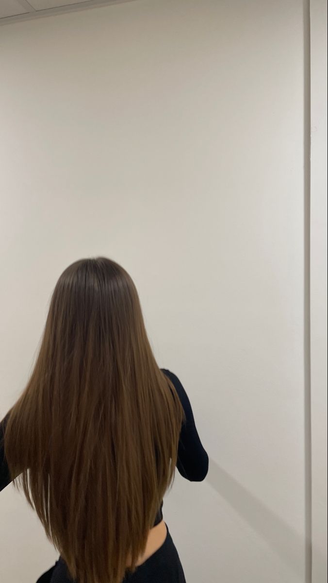 Long Hair Cuts Straight Layers, Sharp V Haircut For Long Hair, Long Hair Aesthetic Straight, V Haircut For Long Hair Straight, V Shaped Haircut Straight Hair, Long Hair Cuts V Shape, Straight Smooth Hair, Long Smooth Hair, V Shaped Long Hair