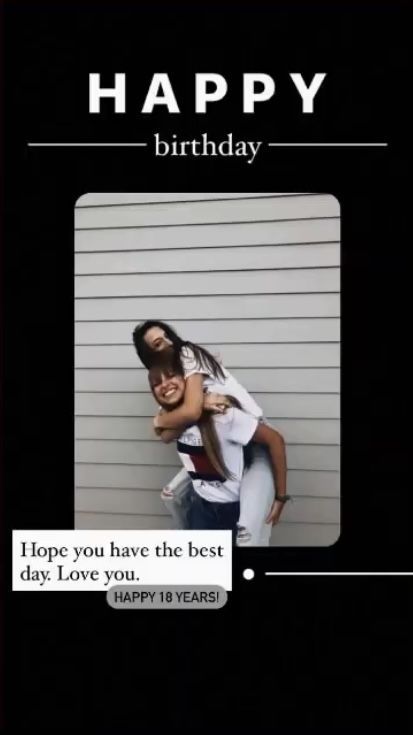 two people hugging each other in front of a black background with the words happy birthday