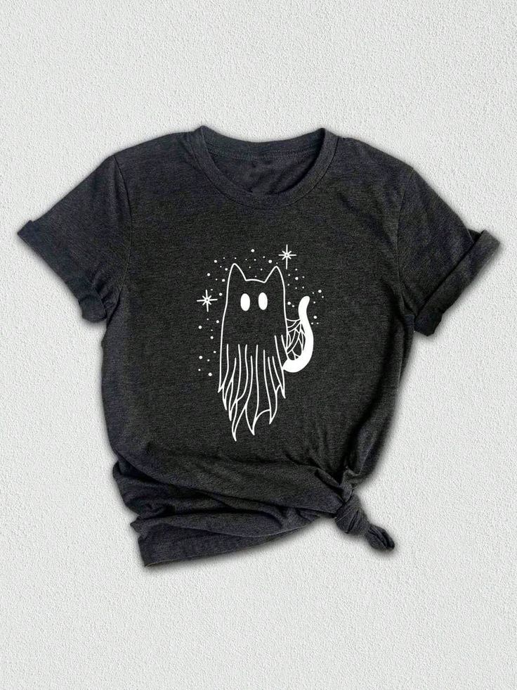 Introducing our Halloween Cat Ghost Shirt, the perfect choice for a cute and spooky Halloween look! This adorable tee features a cute cat ghost design that will surely make heads turn. Whether you're going trick-or-treating or attending a Halloween party, our Boo Ghost Tee is a must-have for the season. Get into the Halloween spirit with our Cute Halloween Tee and make a stylish statement this Halloween!Halloween Cat Ghost Shirt, Cute Halloween Tee, Cute Cat Ghost T-Shirt, Boo Ghost Tee, Hallowe Cat Ghost, Cute And Spooky, Ghost Tee, A Cute Cat, Boo Ghost, Ghost Design, Ghost Cat, Ghost Shirt, Animal Cartoon