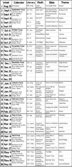 the timetable for an upcoming event with dates and times on each page, as well as numbers