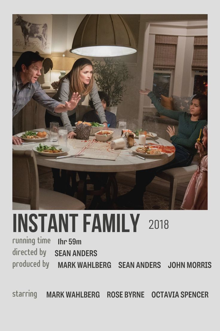 a family is gathered around a table with food on it and the caption instant family