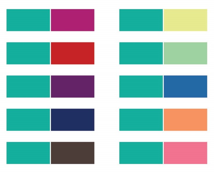 the color scheme for different colors