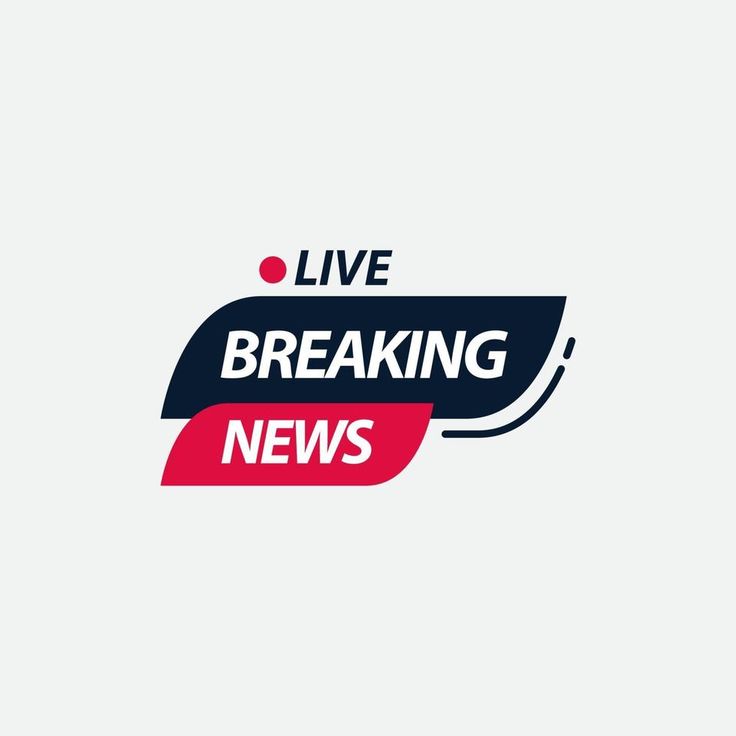 the breaking news logo is shown on a white background