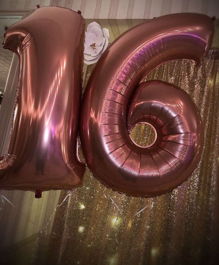 the number six is made out of balloons