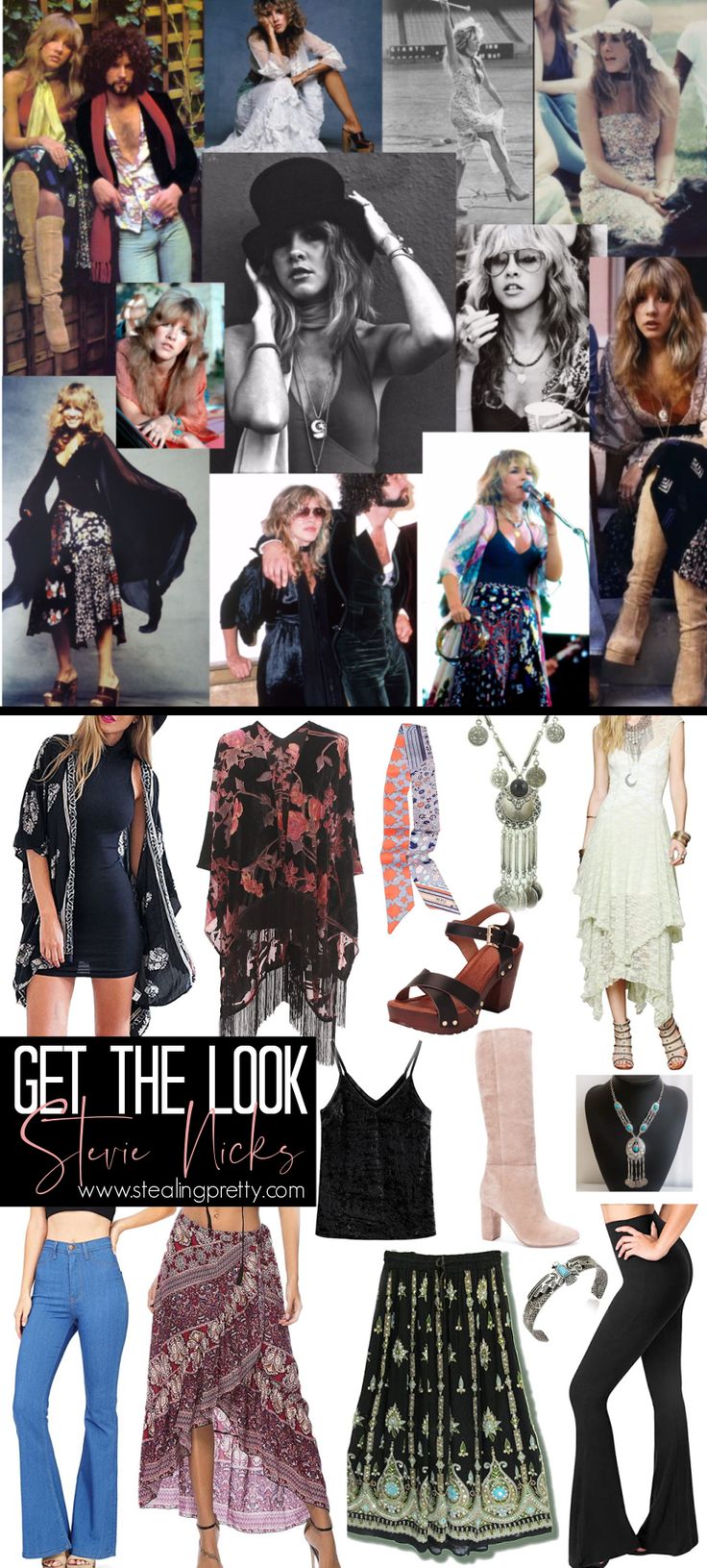 Stevie Nicks Makeup Ideas, Stevie Nicks Couple Costume, Stevie Nicks Cowboy Boots, What To Wear To A Fleetwood Mac Concert, 70s Stevie Nicks Style, Outfits Inspired By Stevie Nicks, Stevie Nicks Style Outfits Clothes, Stevie Nicks Summer Outfits, Stevie Nicks Concert Outfits Inspiration